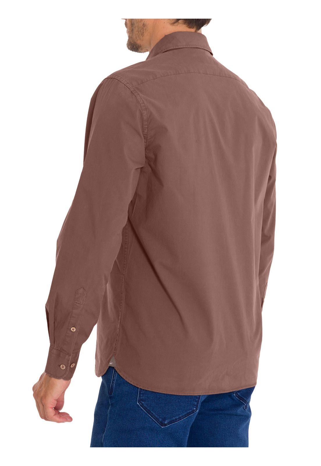Camisa Algodón Orgánico Hombre Leeds Burdeo-6