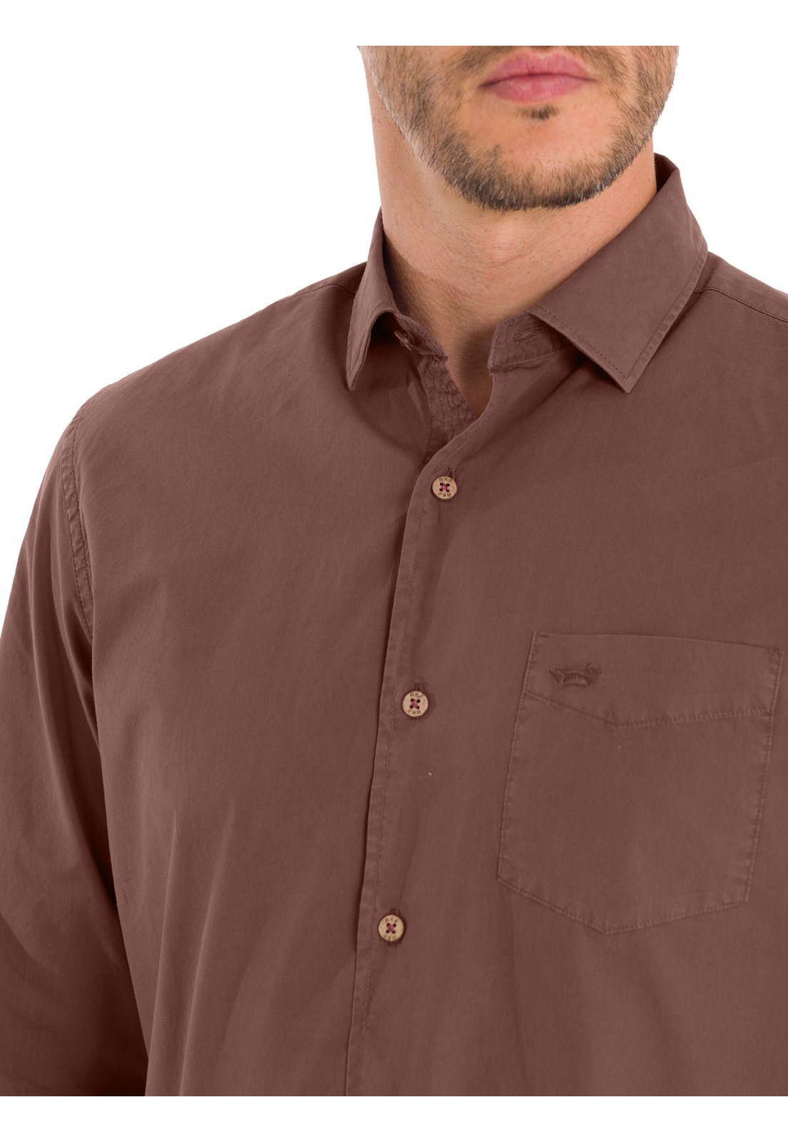 Camisa Algodón Orgánico Hombre Leeds Burdeo-7
