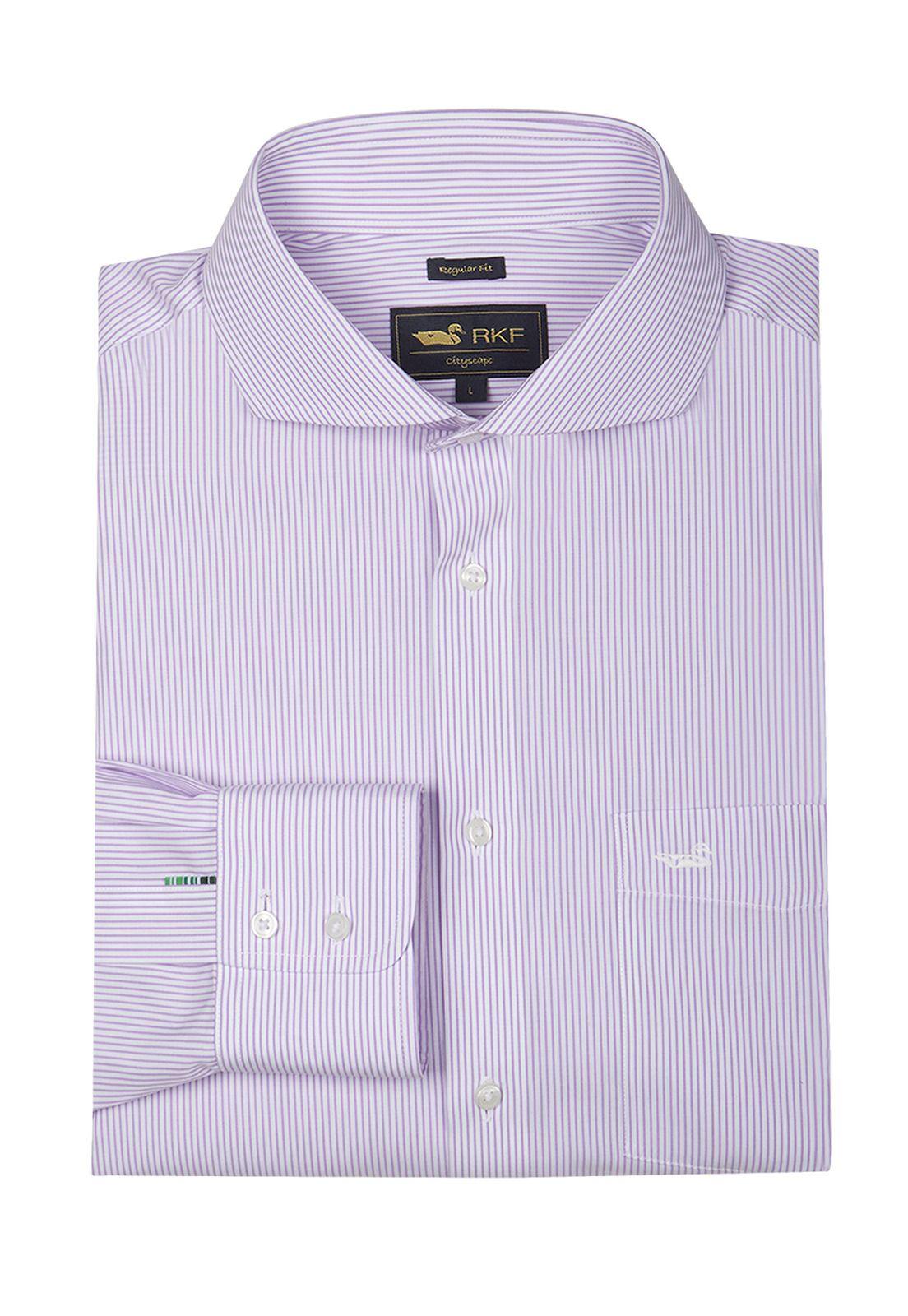 Camisa Cuello Italiano Lila WF Hombre -0