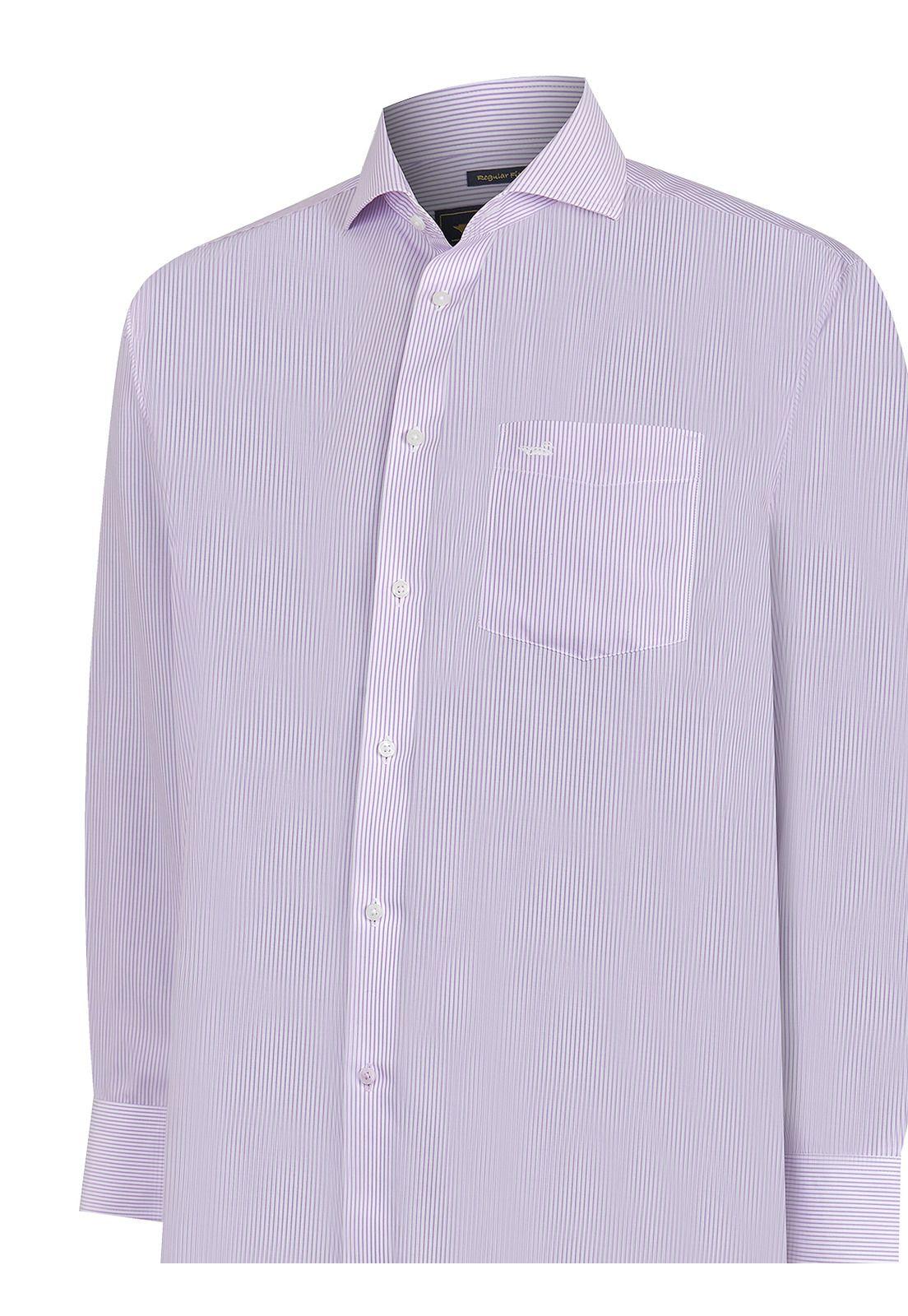Camisa Cuello Italiano Lila WF Hombre -4