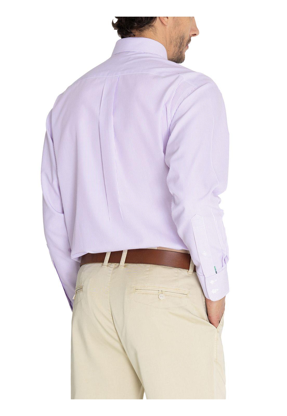 Camisa Cuello Italiano Lila WF Hombre -7