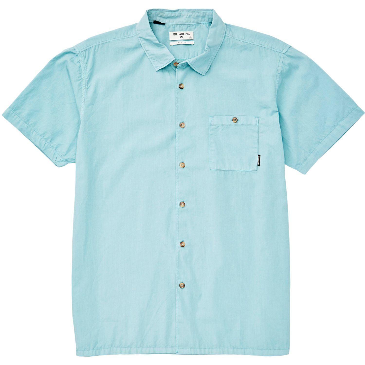 Camisa M/C Hombre Wave Washed Ss Celeste-0