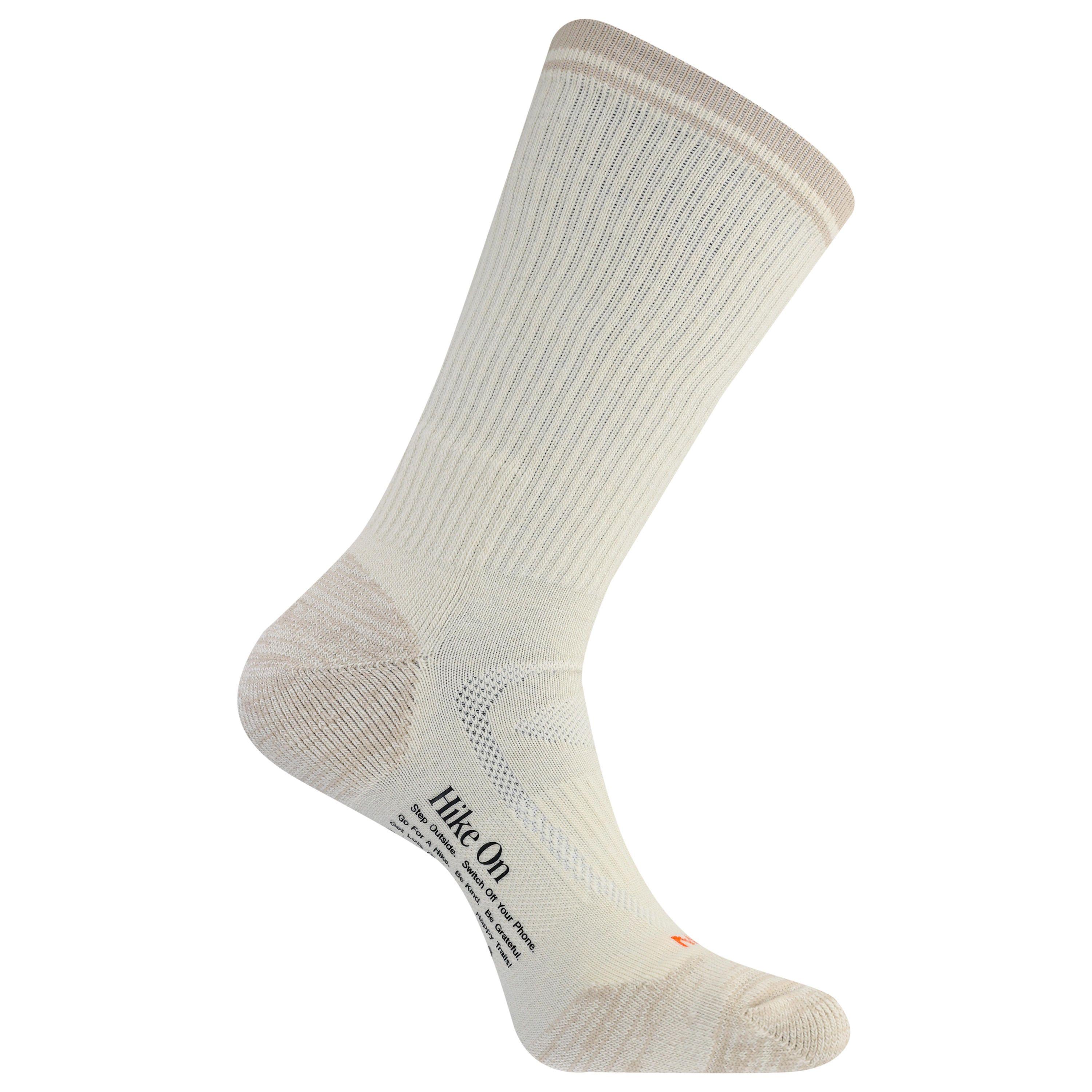 Calcetín Unisex Zoned Lightweight Hiking Crema-1