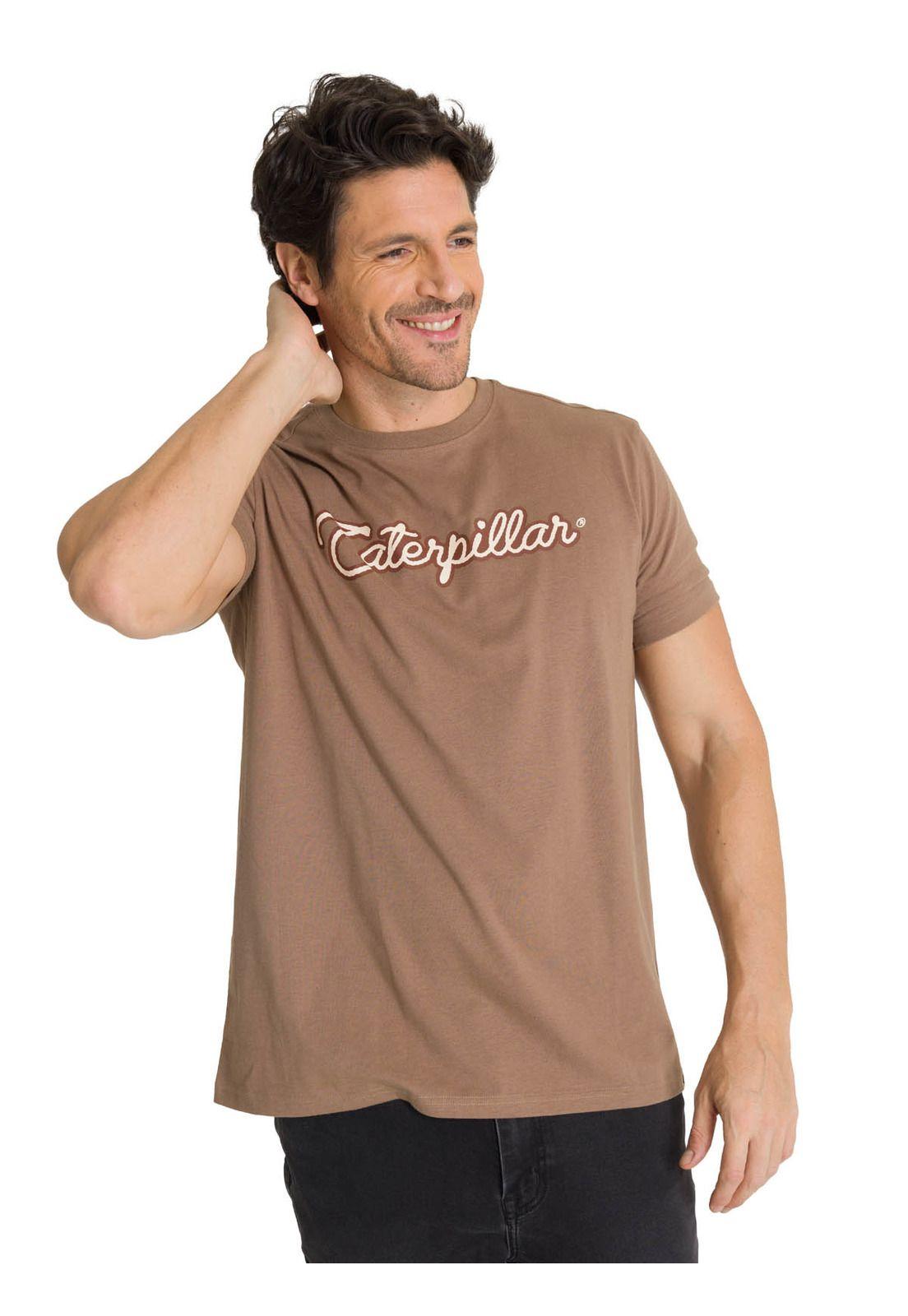 Polera Manga Corta Hombre Roam Free Café-0