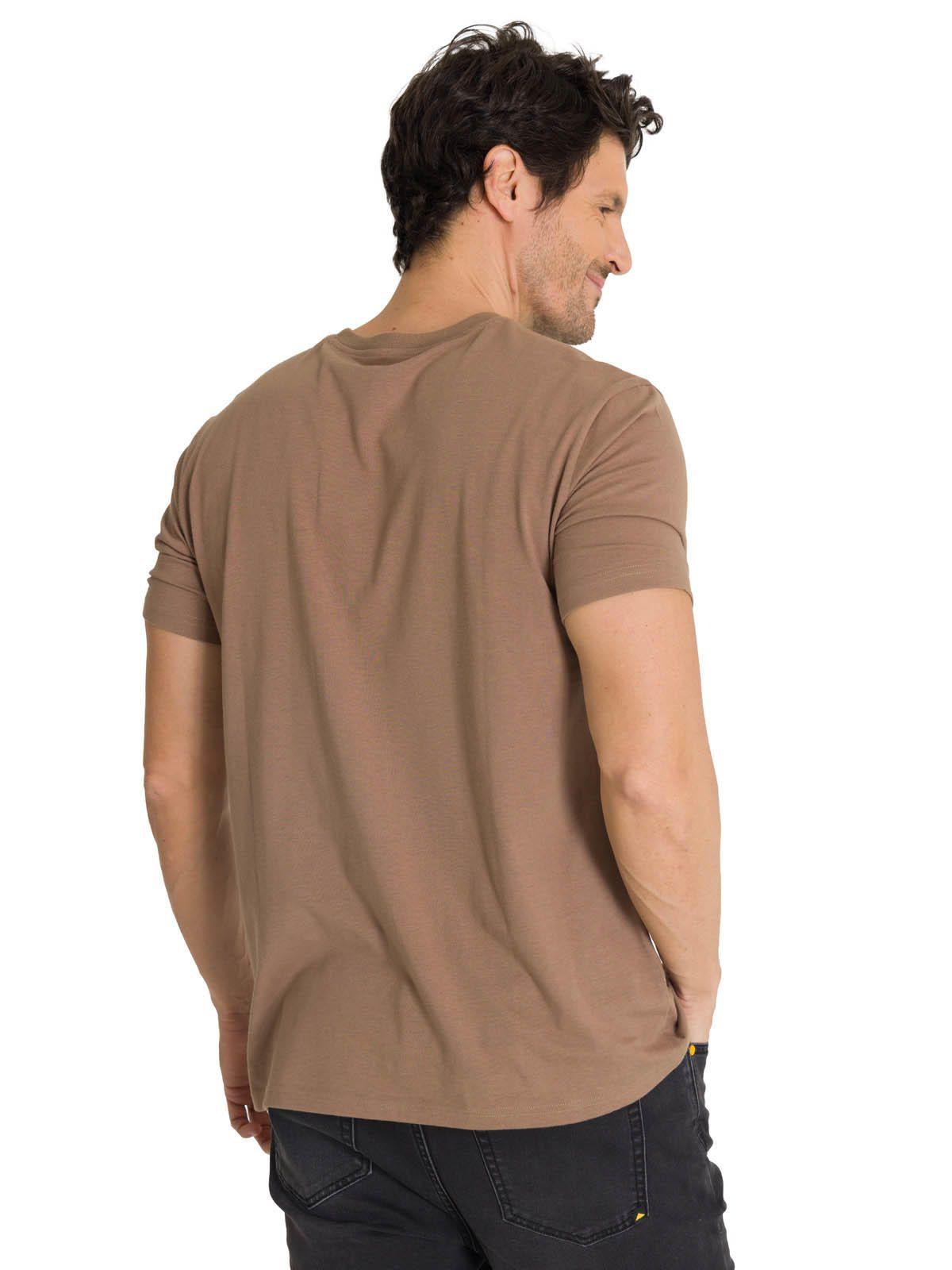 Polera Manga Corta Hombre Roam Free Café-3