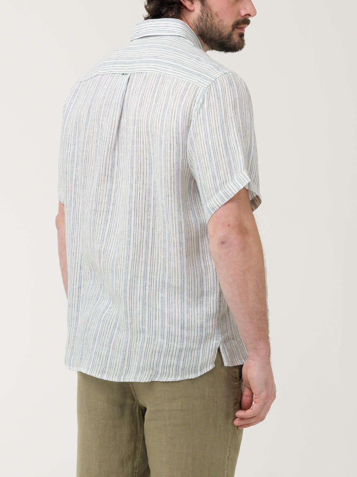 Camisa Lino Orgánico Hombre Brisa Azul-5