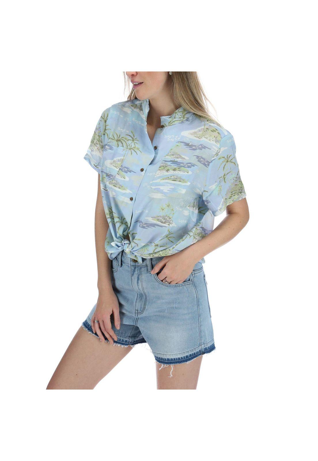 Blusa Mujer Paradise Celeste-2