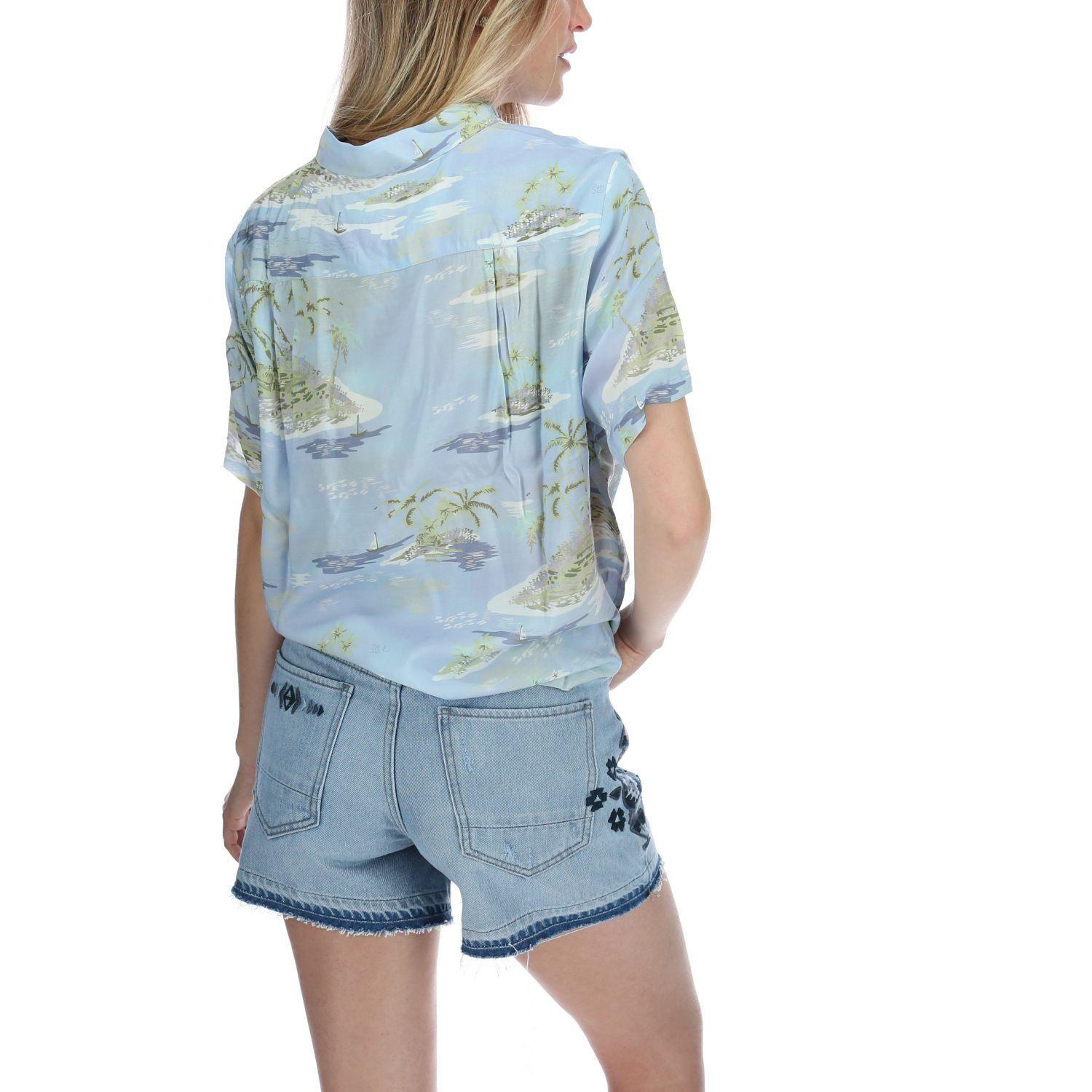 Blusa Mujer Paradise Celeste-3