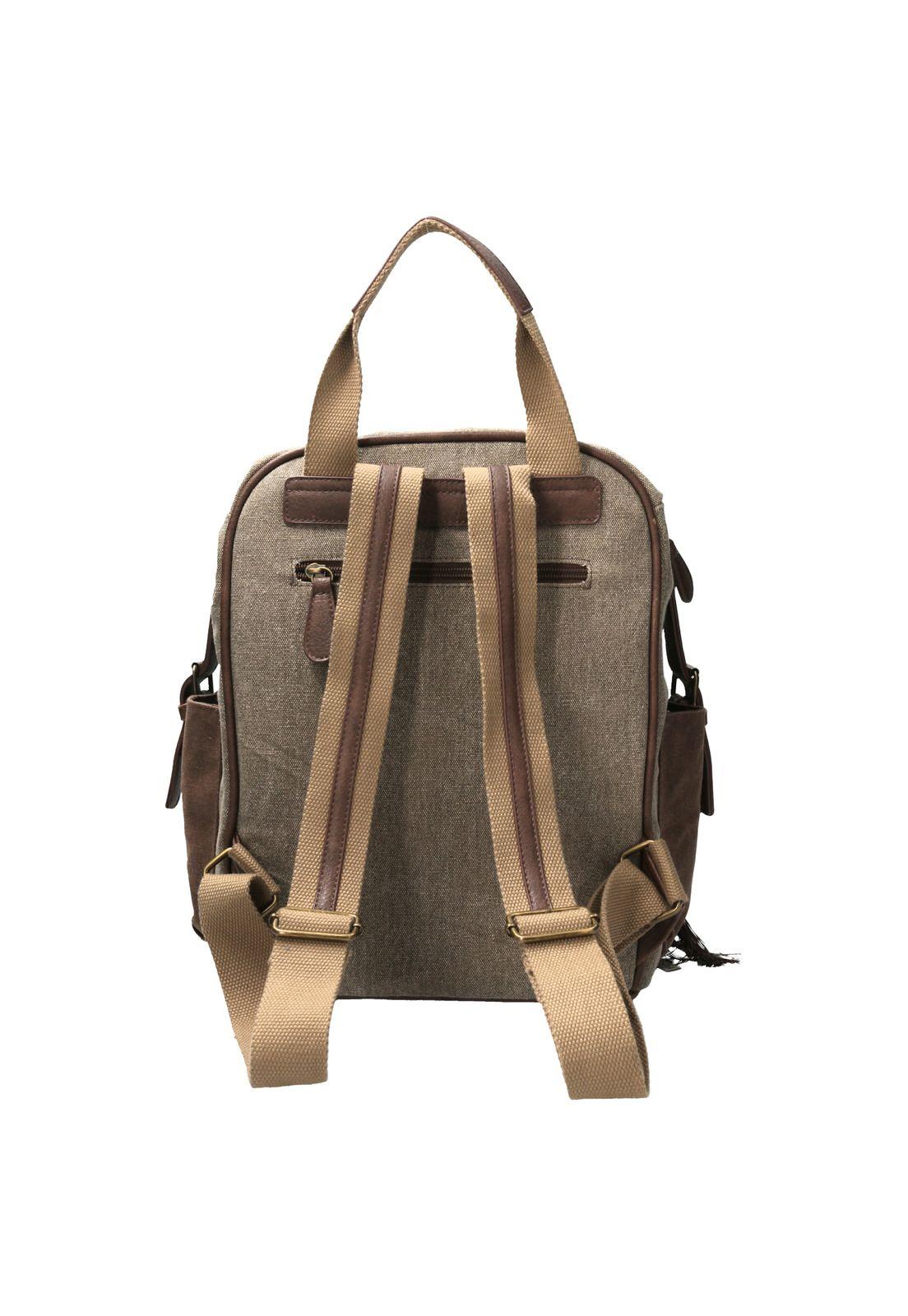 Mochila Textil Mujer Pravo Back Café-2