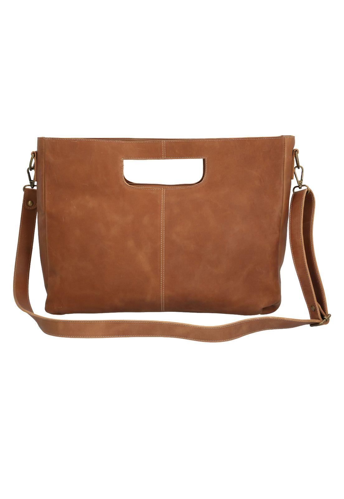 Cartera Cuero Café Claro BraiBag Mujer-2