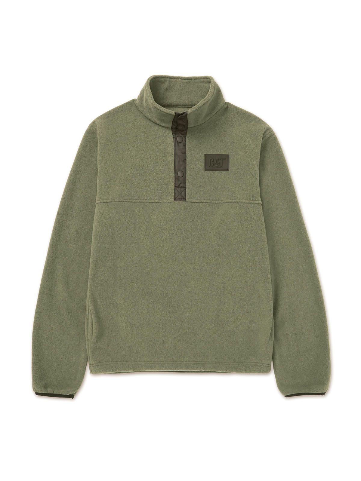 Polar Hombre Polar Fleece Half Snap Jacket Verde-0