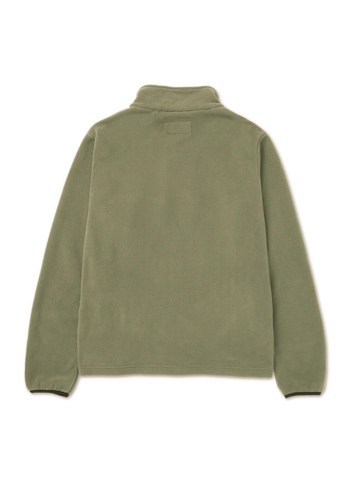 Polar Hombre Polar Fleece Half Snap Jacket Verde-1