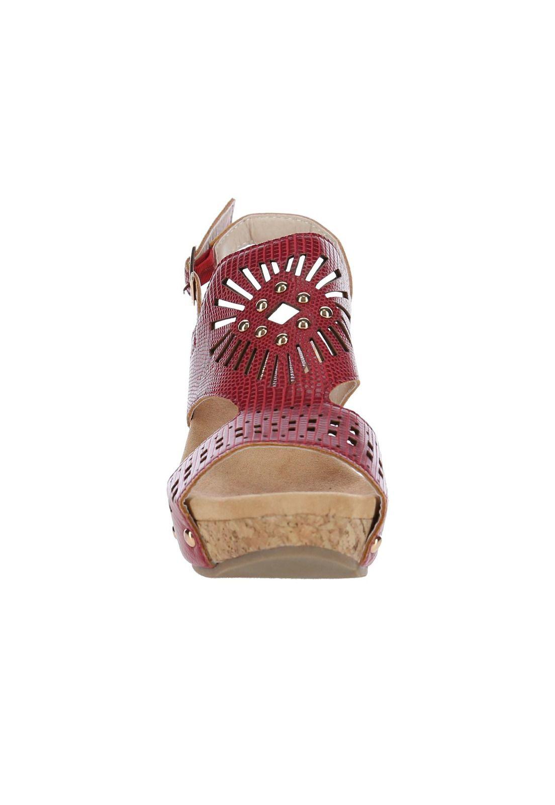 Sandalia Mujer Grape Rojo-2