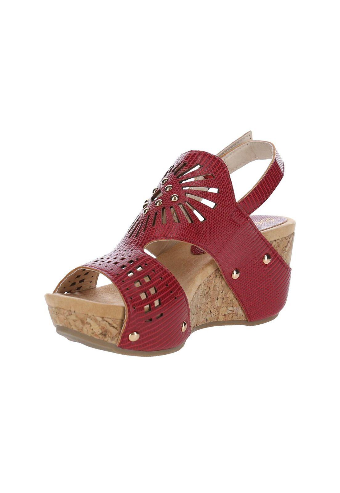 Sandalia Mujer Grape Rojo-3
