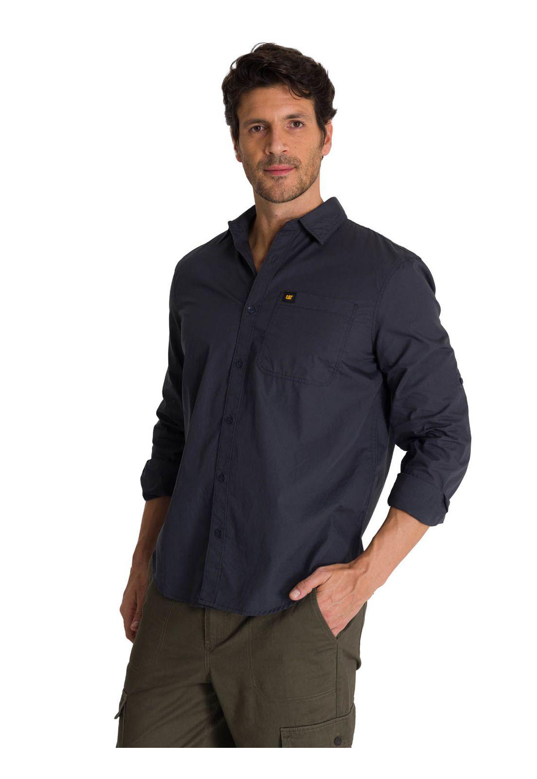 Camisa Manga Larga Hombre Convertible Azul-0