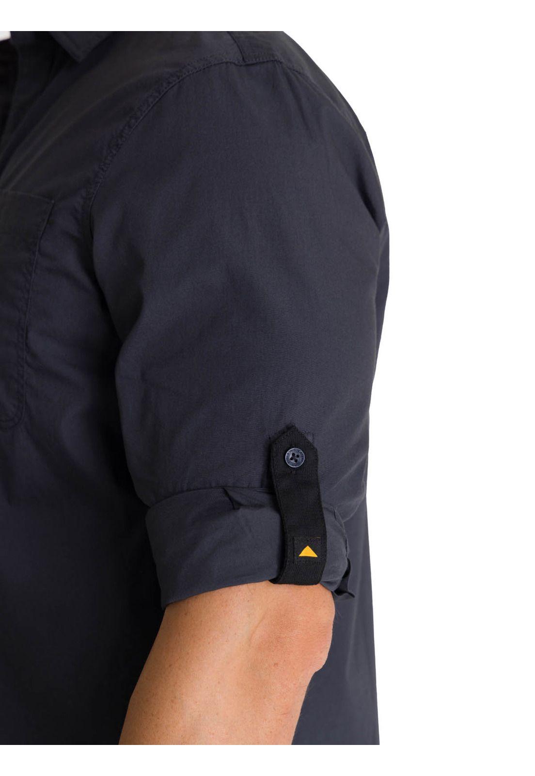 Camisa Manga Larga Hombre Convertible Azul-5