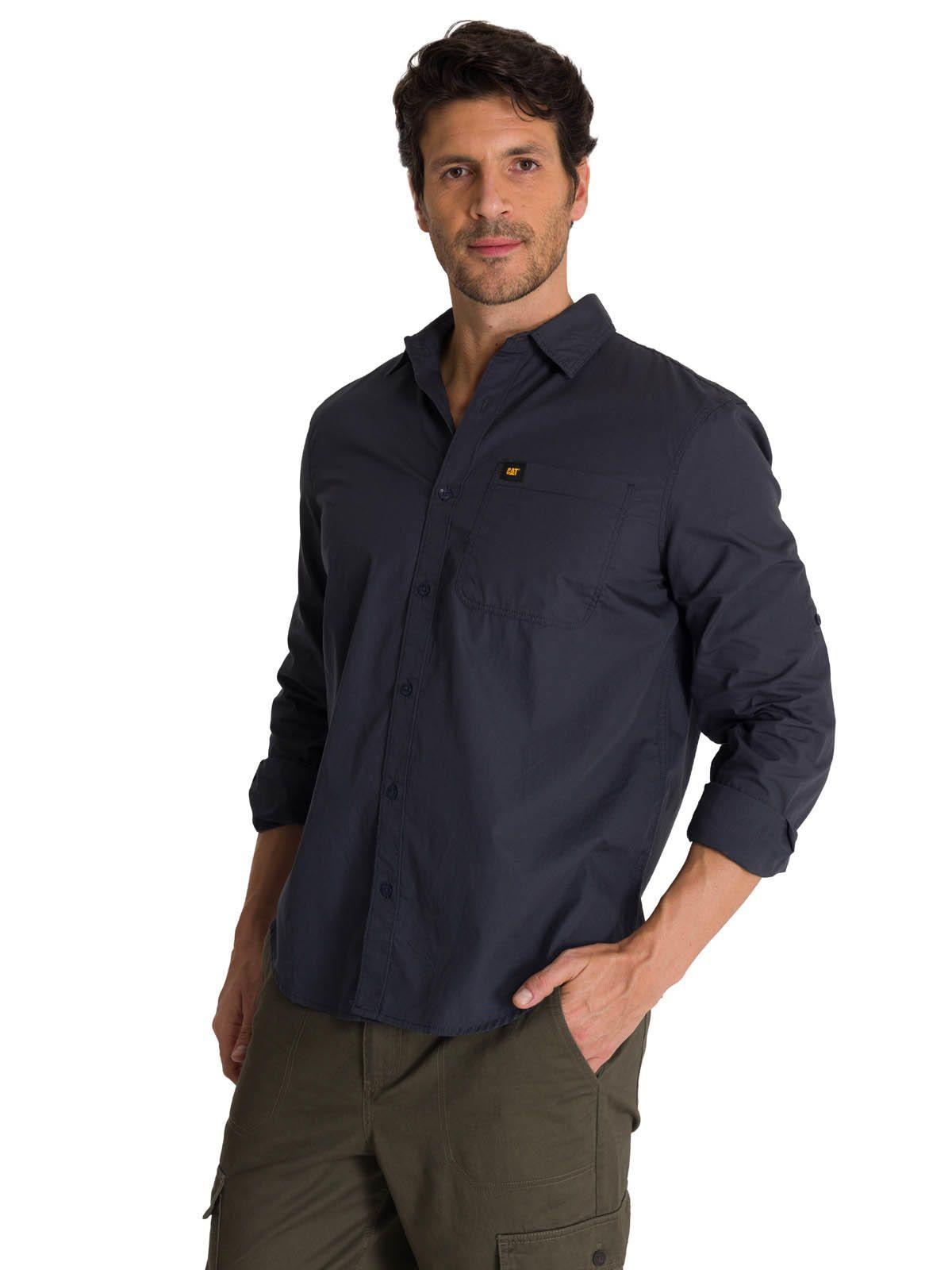 Camisa Manga Larga Hombre Convertible Azul-0