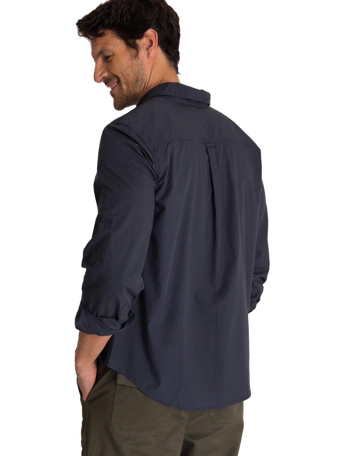 Camisa Manga Larga Hombre Convertible Azul-3