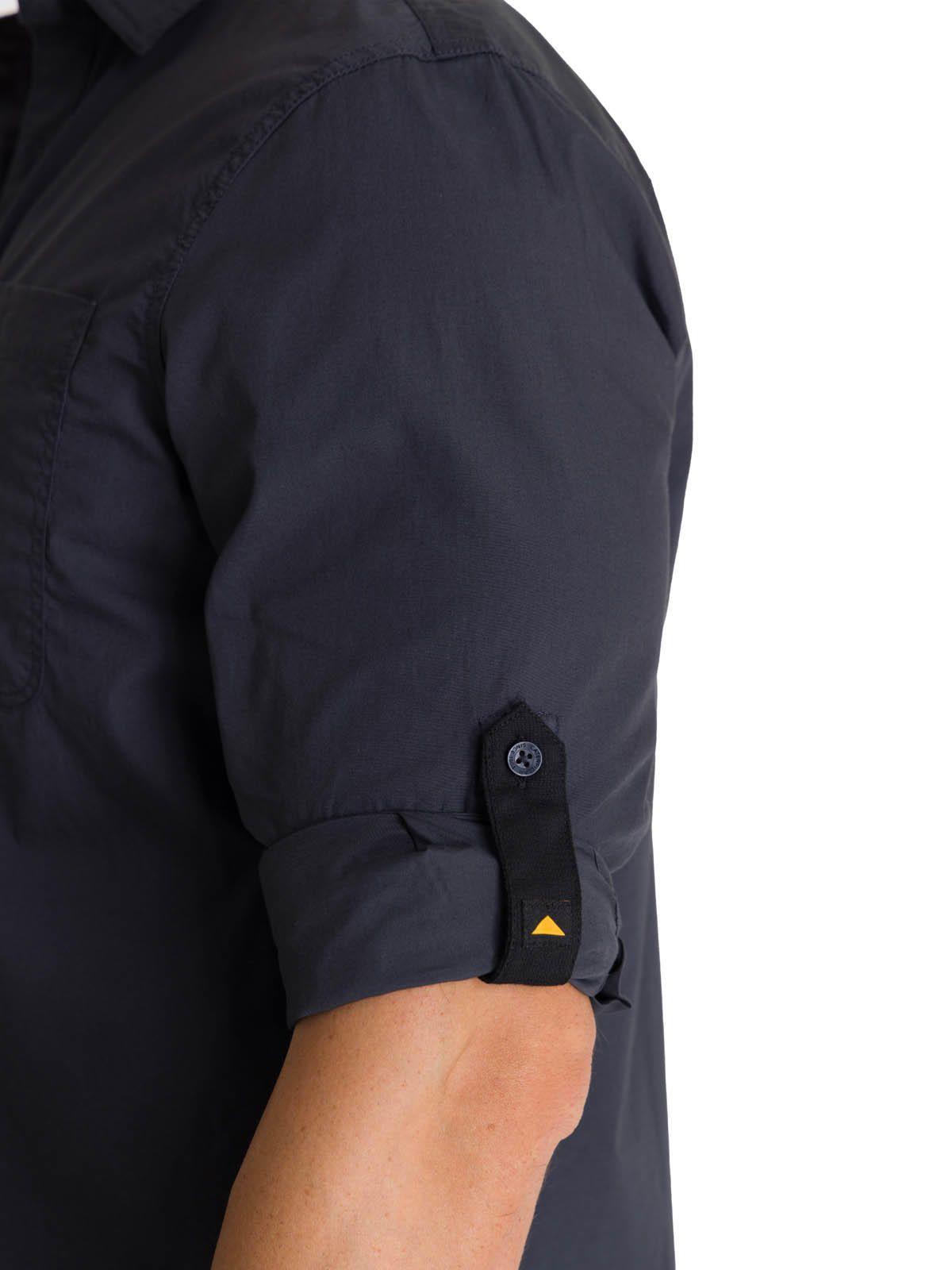 Camisa Manga Larga Hombre Convertible Azul-5