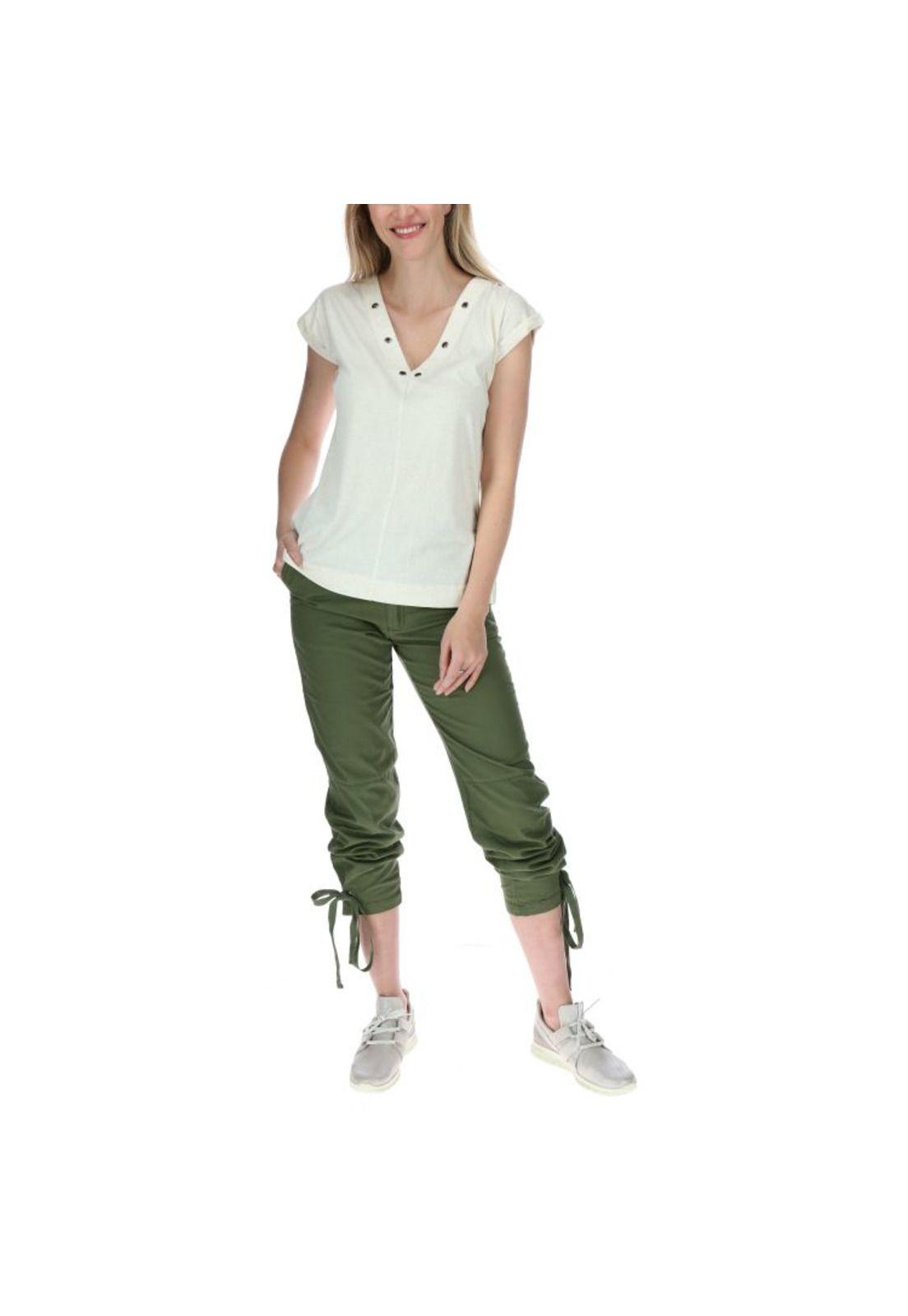 Pantalon Mujer Cargo Crop Pant Verde-4