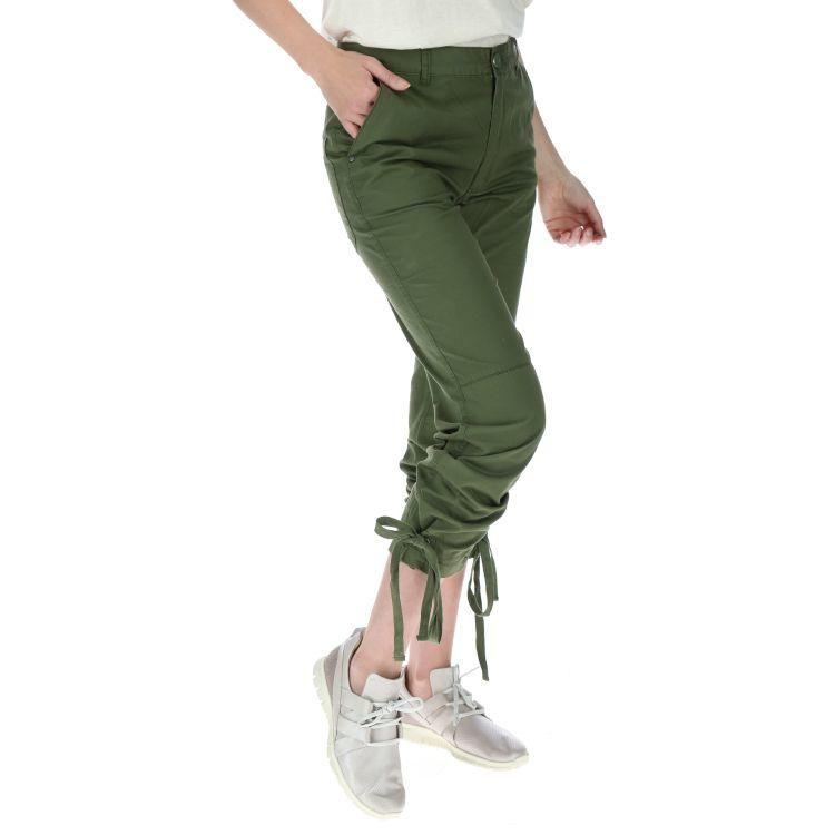Pantalon Mujer Cargo Crop Pant Verde-3