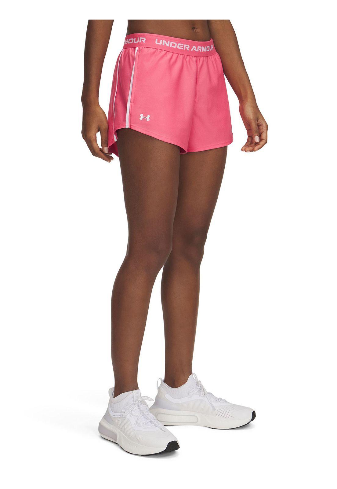 Short Ua Tech Play Up Rosado Para Mujer-0