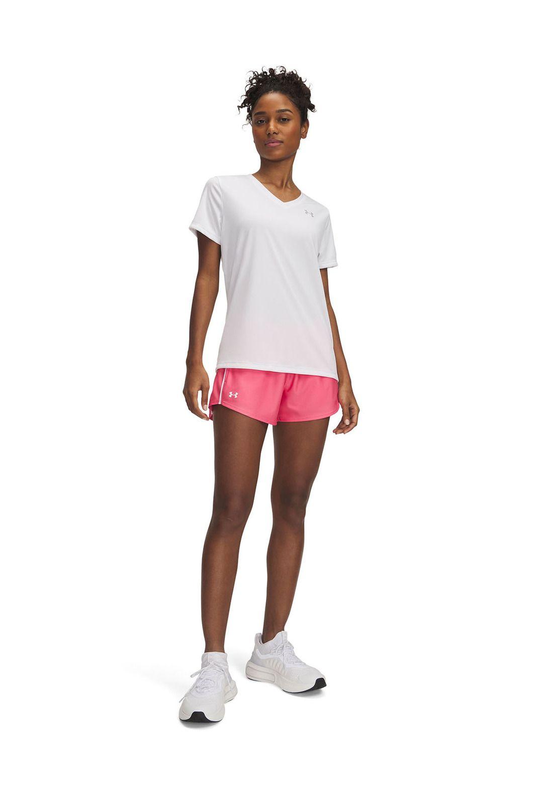 Short Ua Tech Play Up Rosado Para Mujer-3