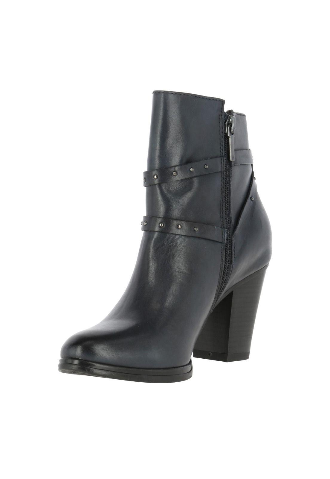 Botín Cuero Mujer Liri Azul-1