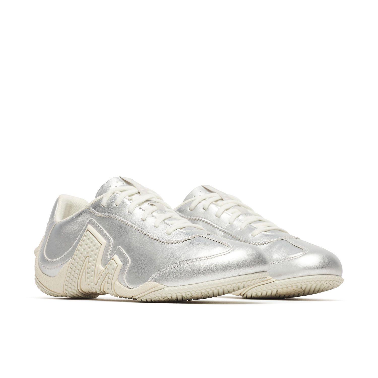 Zapatilla Cuero Mujer Relay Fly Vent Metallic Se Plateado-3