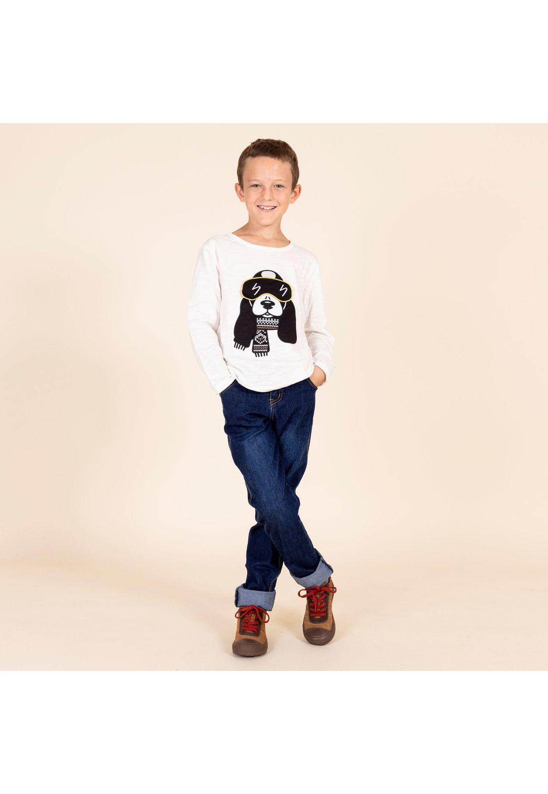 Polera M/L Niño Golden Blanco-0