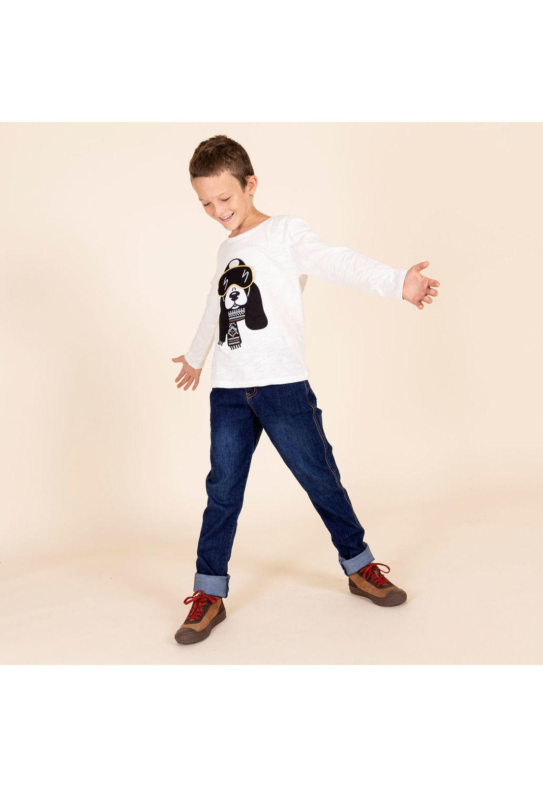 Polera M/L Niño Golden Blanco-1