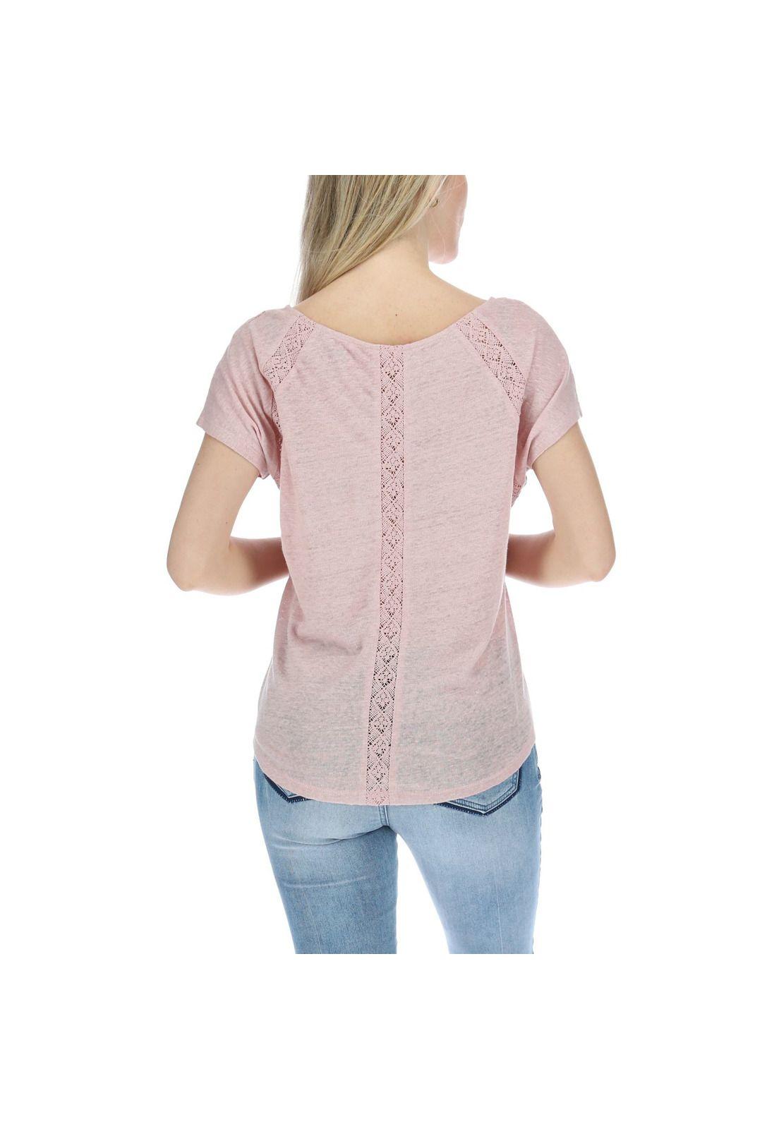 Polera Manga Corta Mujer Violet Rosa-2