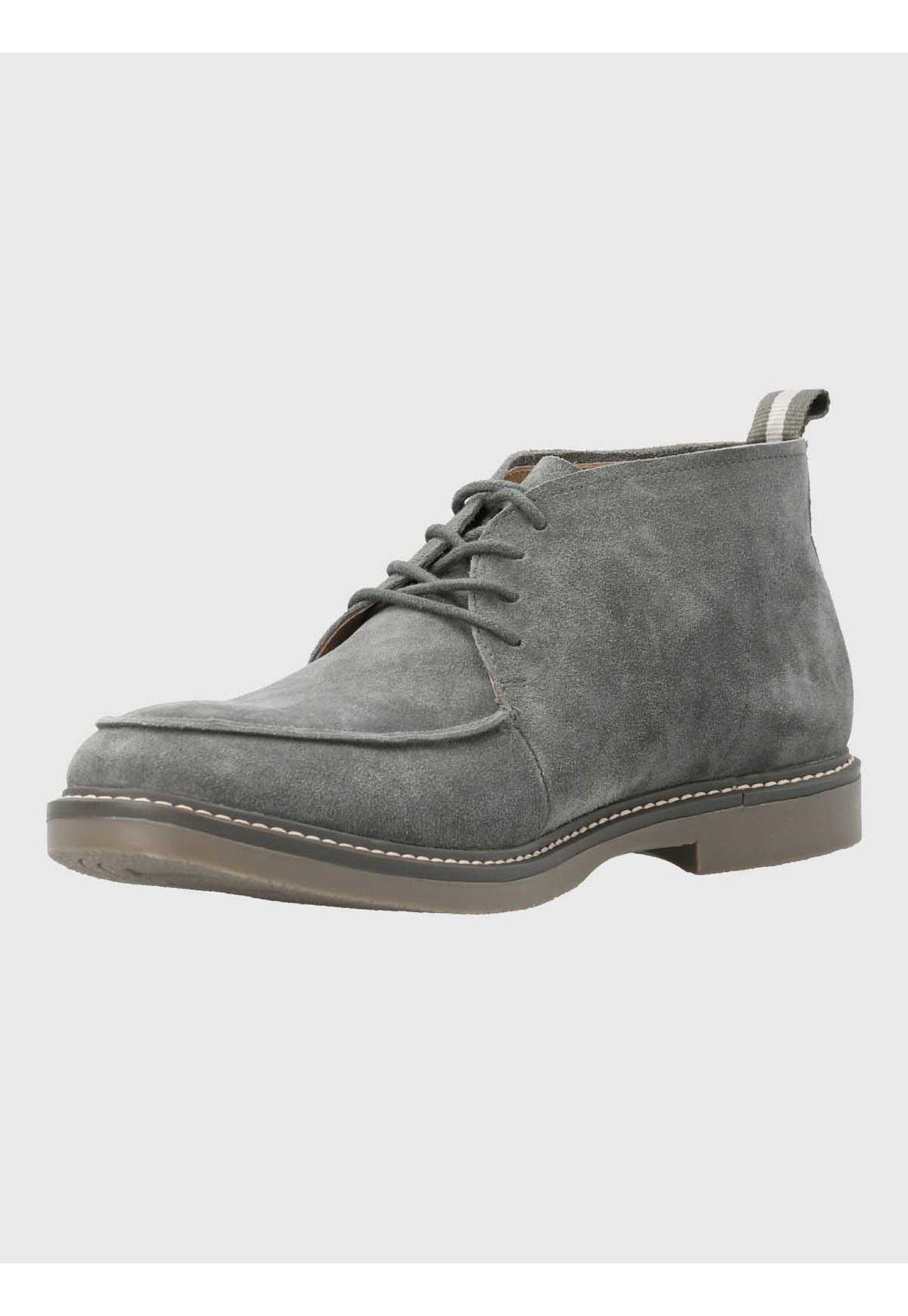 Botin Cuero Hombre Niger Gris-4