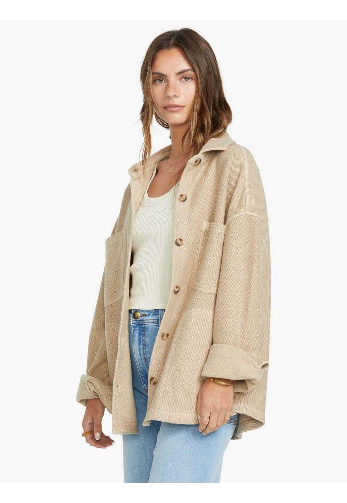 Chaqueta Mujer Everytime Beige Billabong-4