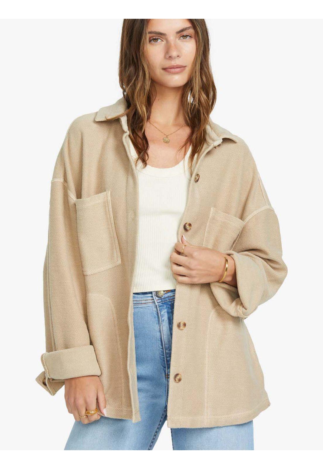 Chaqueta Mujer Everytime Beige Billabong-5
