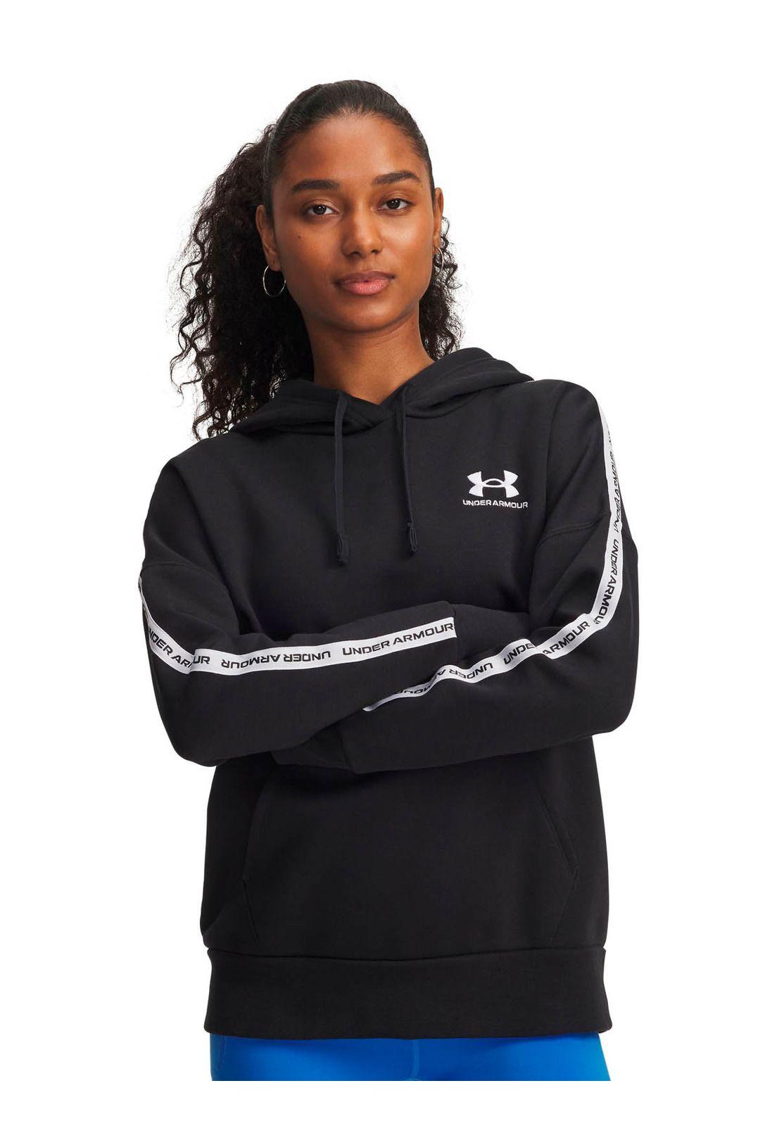 Poleron Lifestyle  Mujer Icon Fleece Tapd HDY Negro  -0