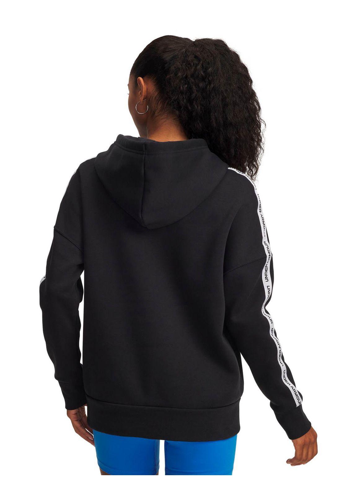 Poleron Lifestyle  Mujer Icon Fleece Tapd HDY Negro  -1