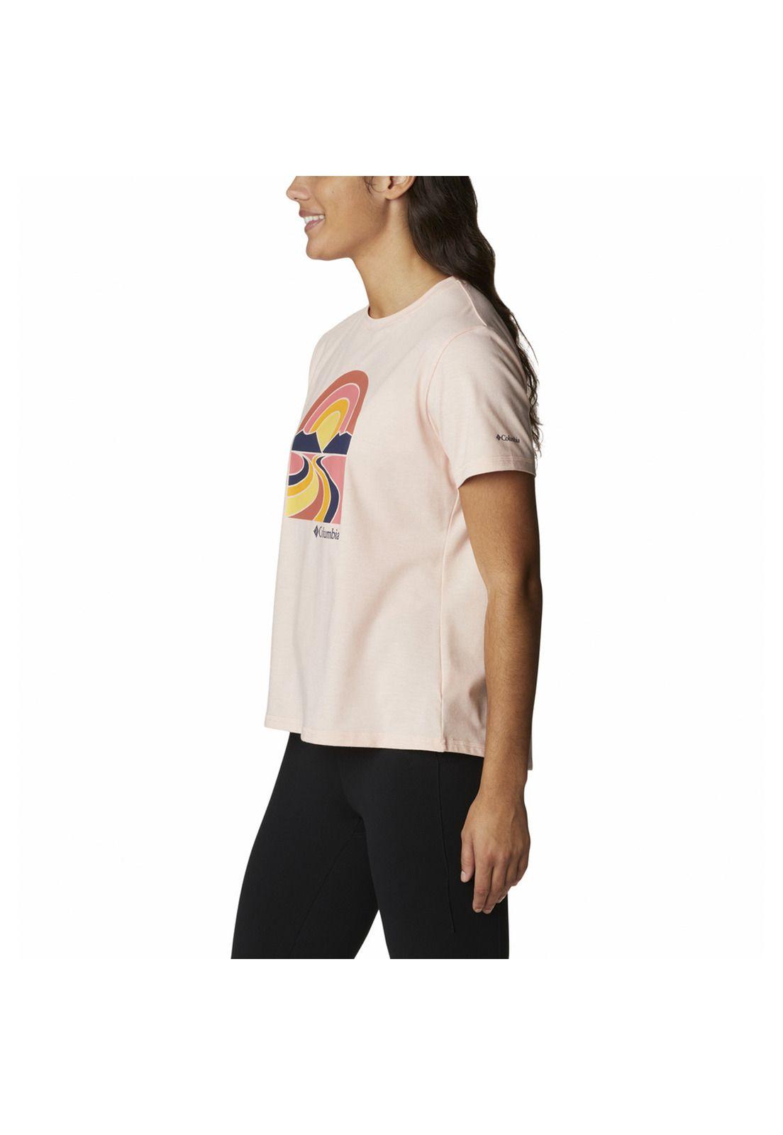Polera M/C Mujer Sun Trek Graphic Tee Rosado-1