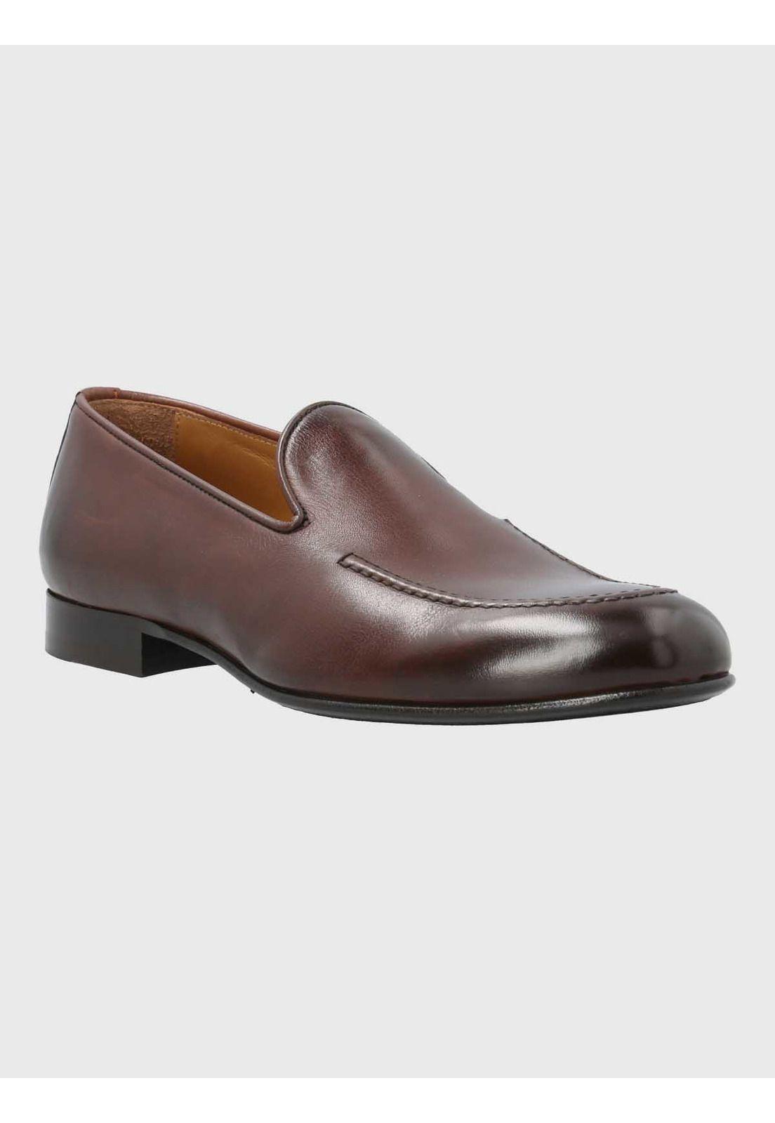 Mocasin Italiano Hombre Cuero Lucca Café-0
