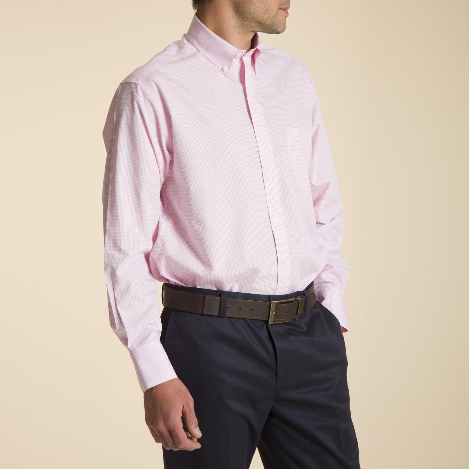 Camisa libre de arrugas Rosado Rockford-1
