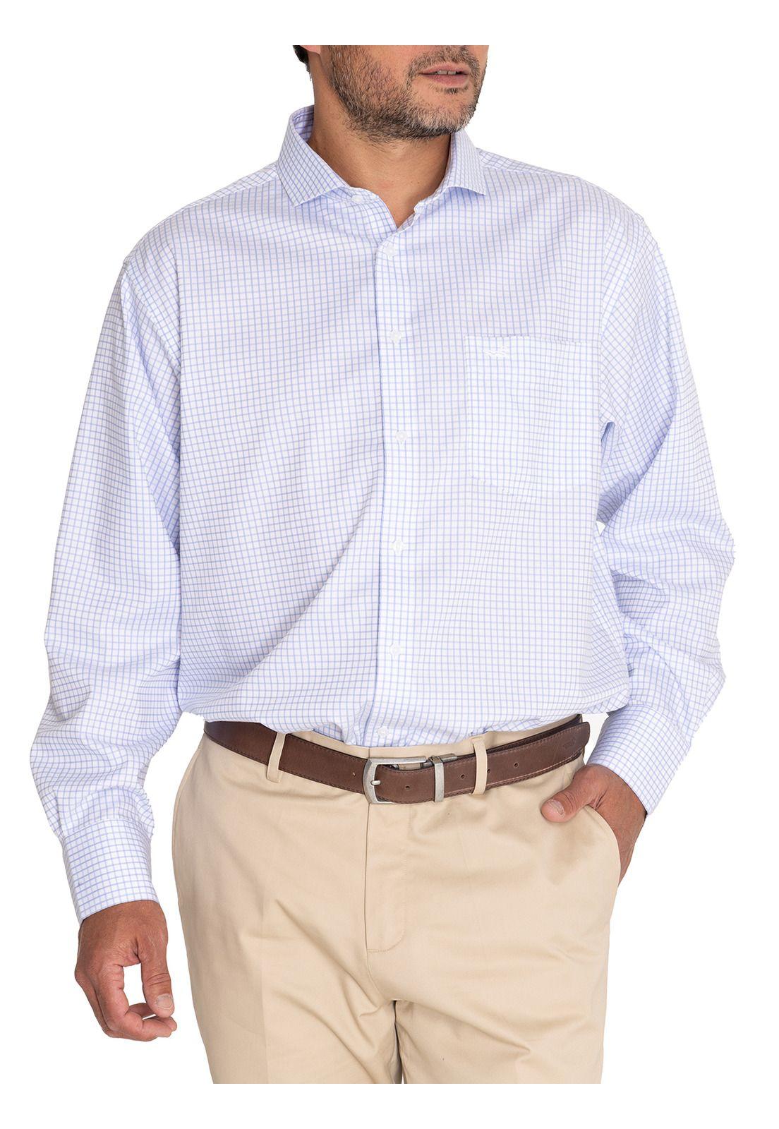 Camisa Casual Easylife Hombre Azul Claro-5