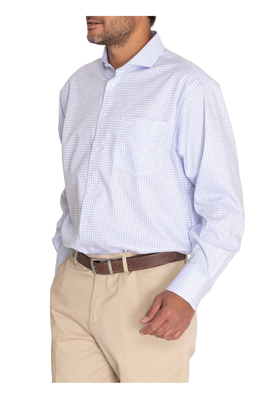 Camisa Casual Easylife Hombre Azul Claro-7