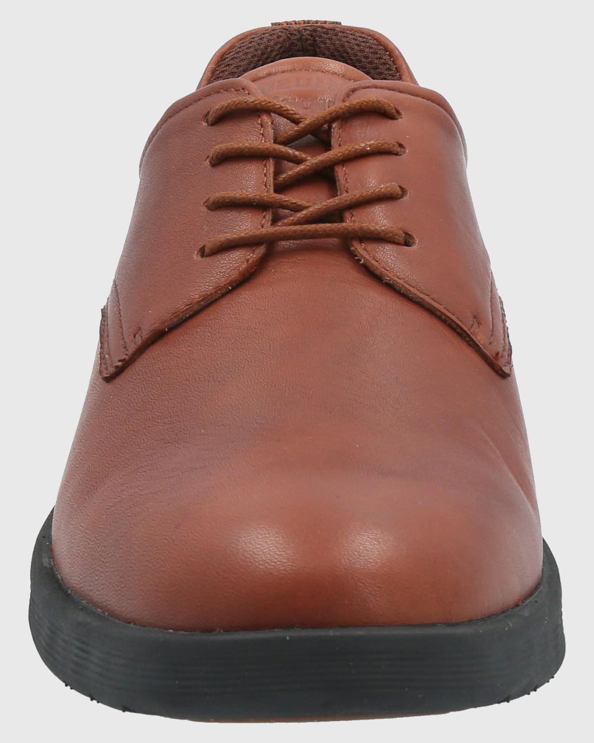 Zapato Cuero Hombre Spinal Town Café-3