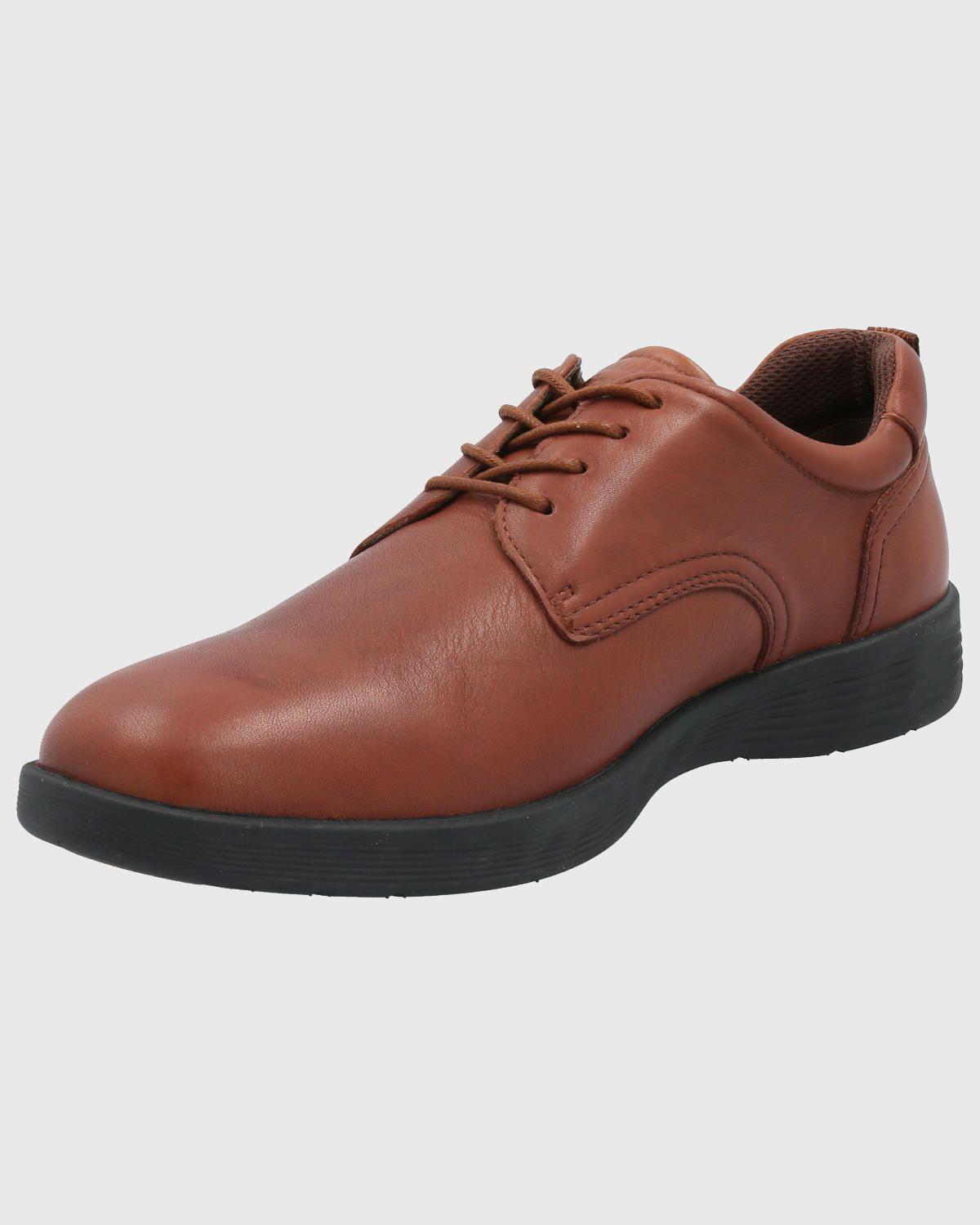 Zapato Cuero Hombre Spinal Town Café-4