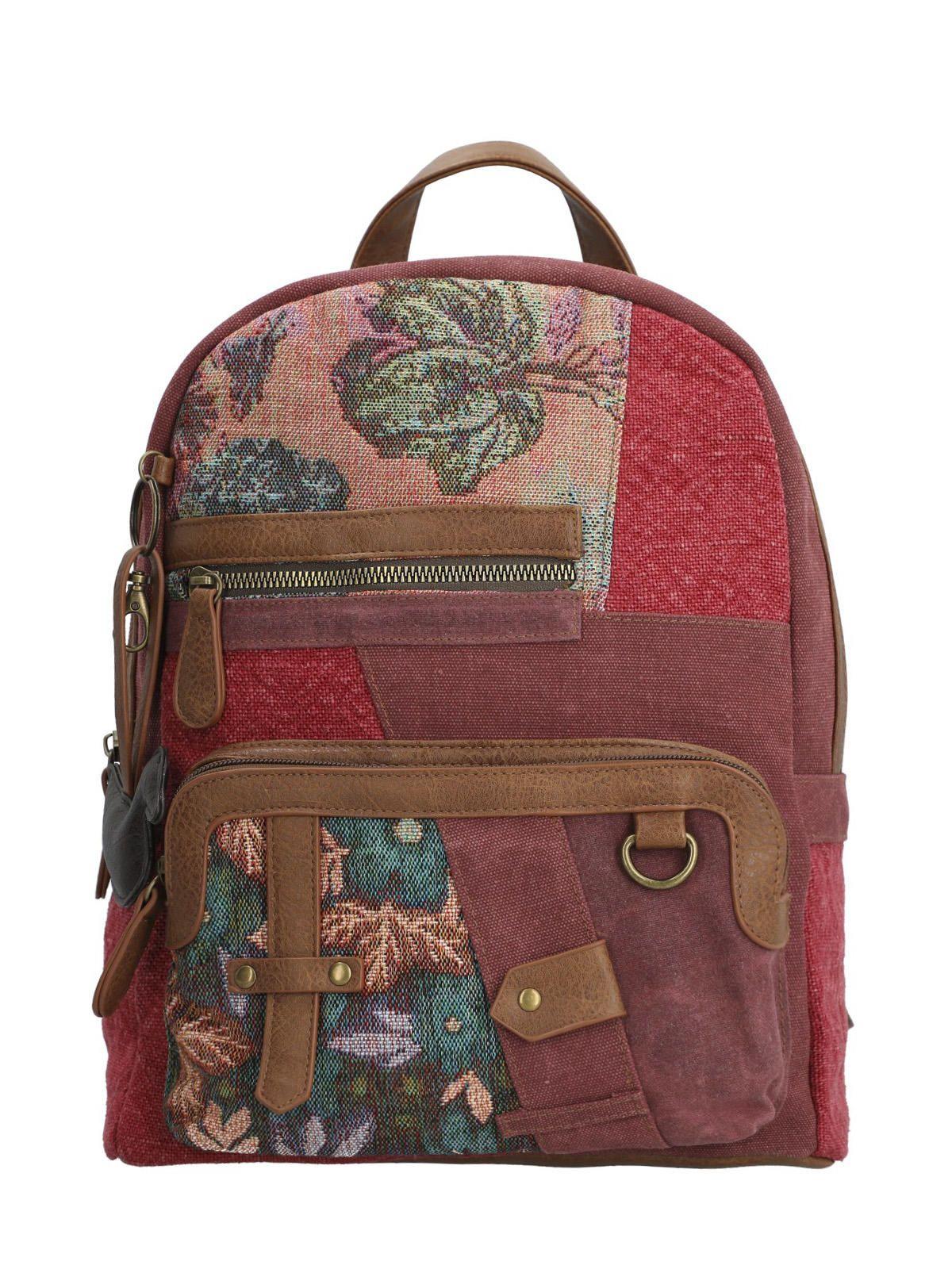 Mochila Textil Mujer Carmin Back Burdeo-0