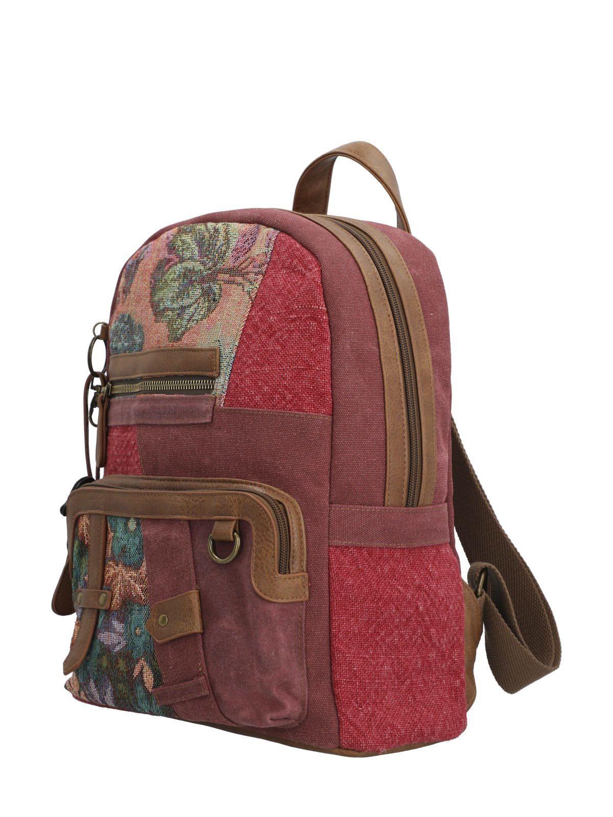 Mochila Textil Mujer Carmin Back Burdeo-1