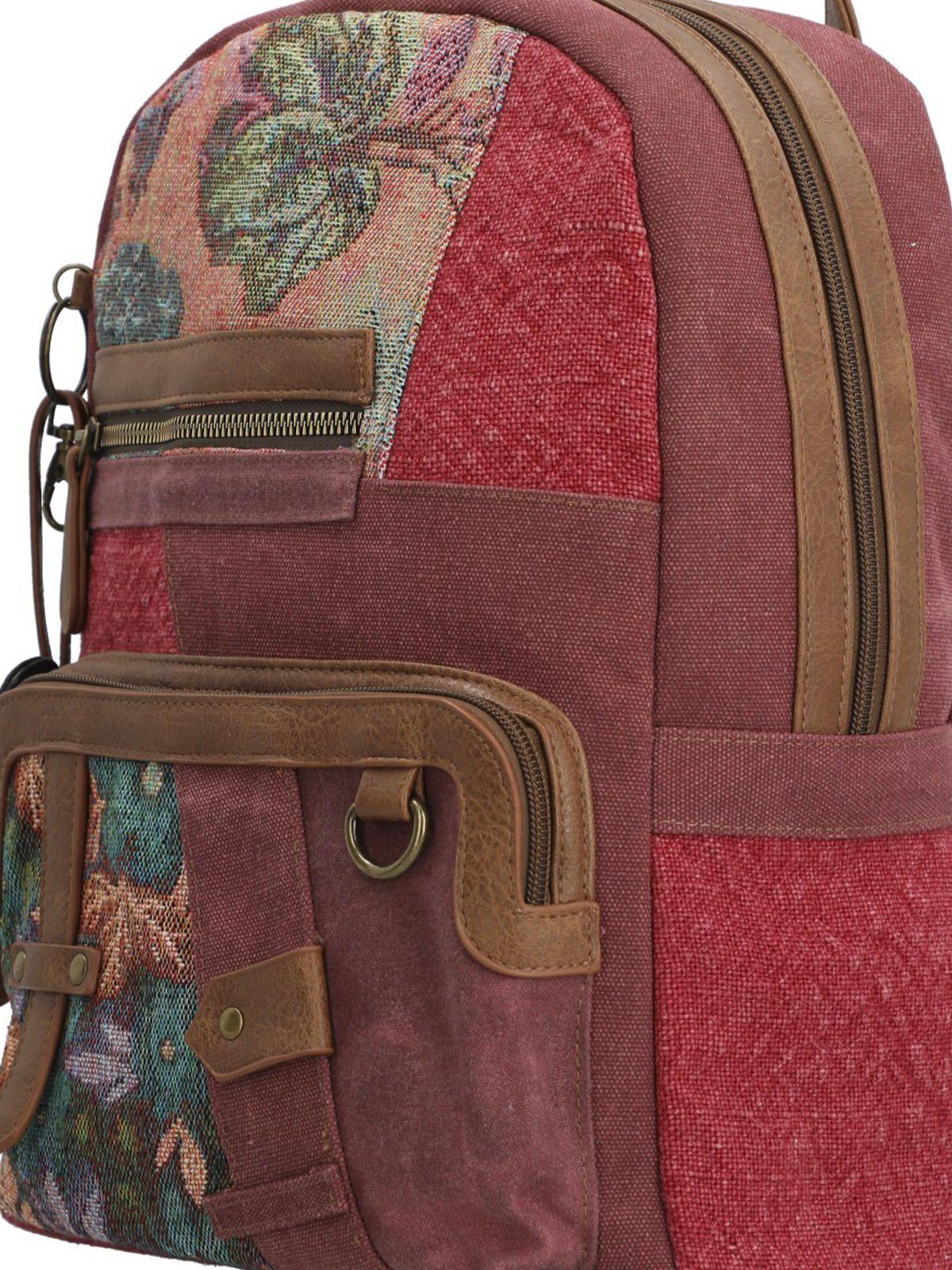 Mochila Textil Mujer Carmin Back Burdeo-2