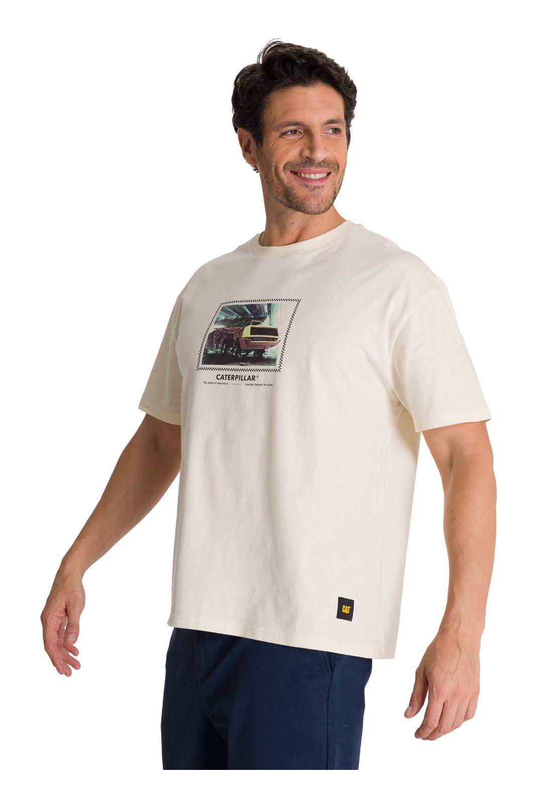 Polera Manga Corta Hombre Relaxed Innovation Blanco-0