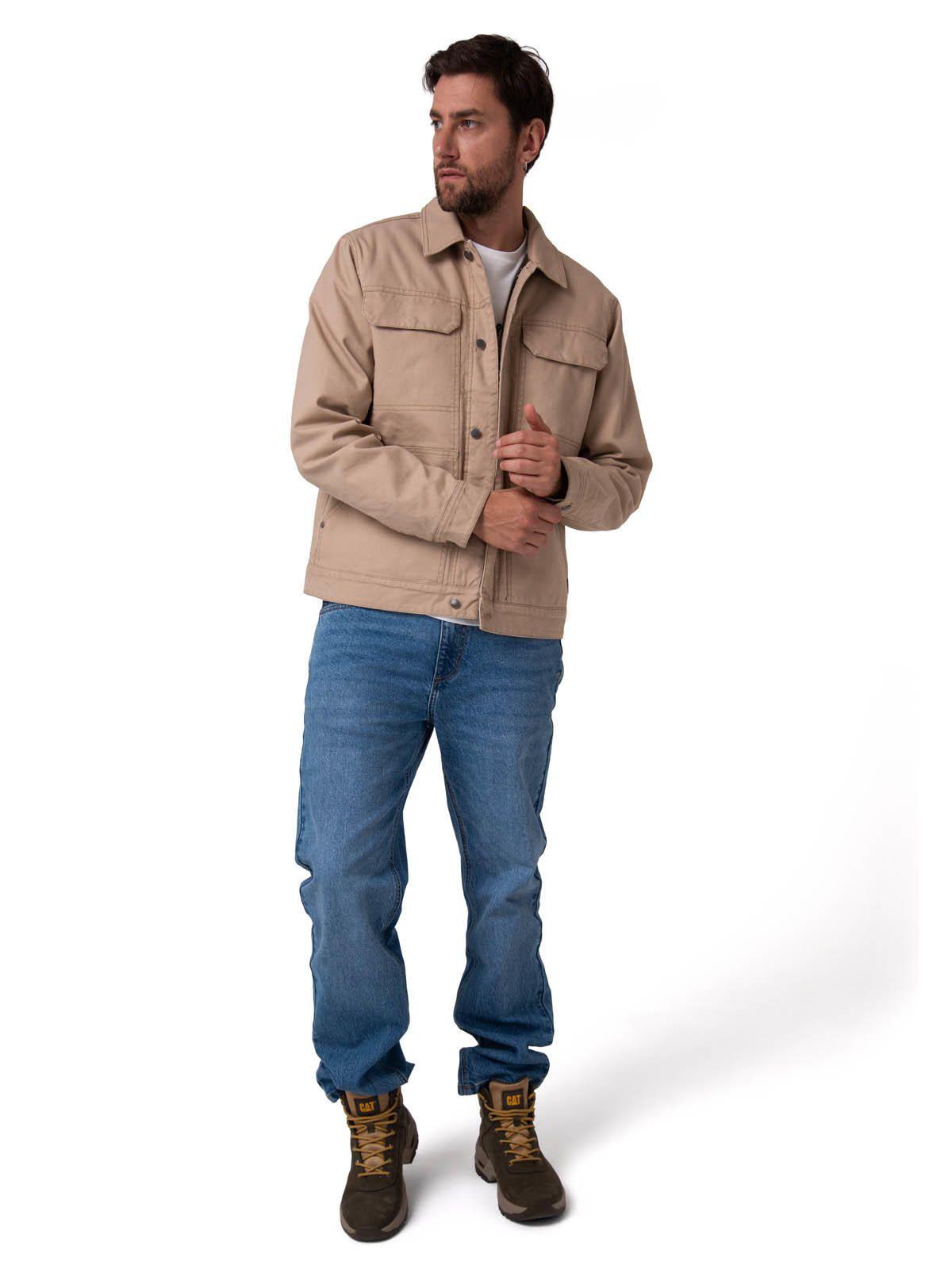 Chaqueta Hombre Canvas Flannel Beige-4