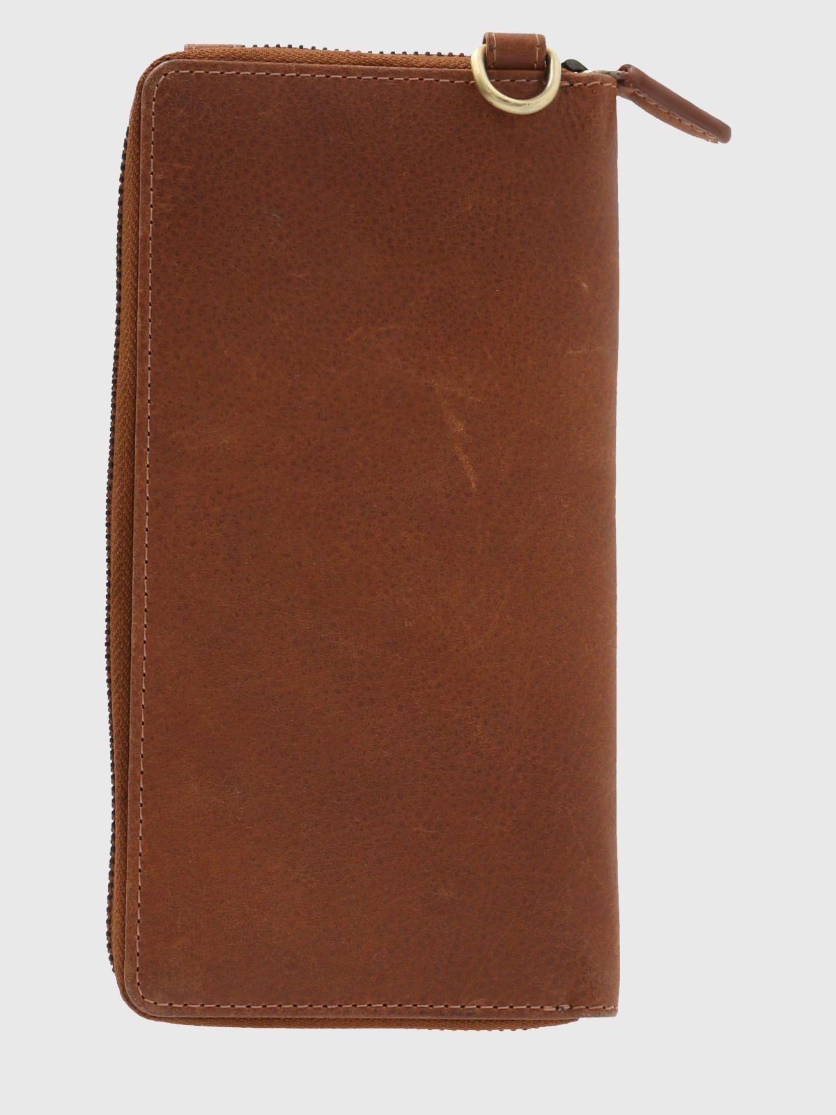 Billetera Cuero Café Rhodes Crioss Mujer-2